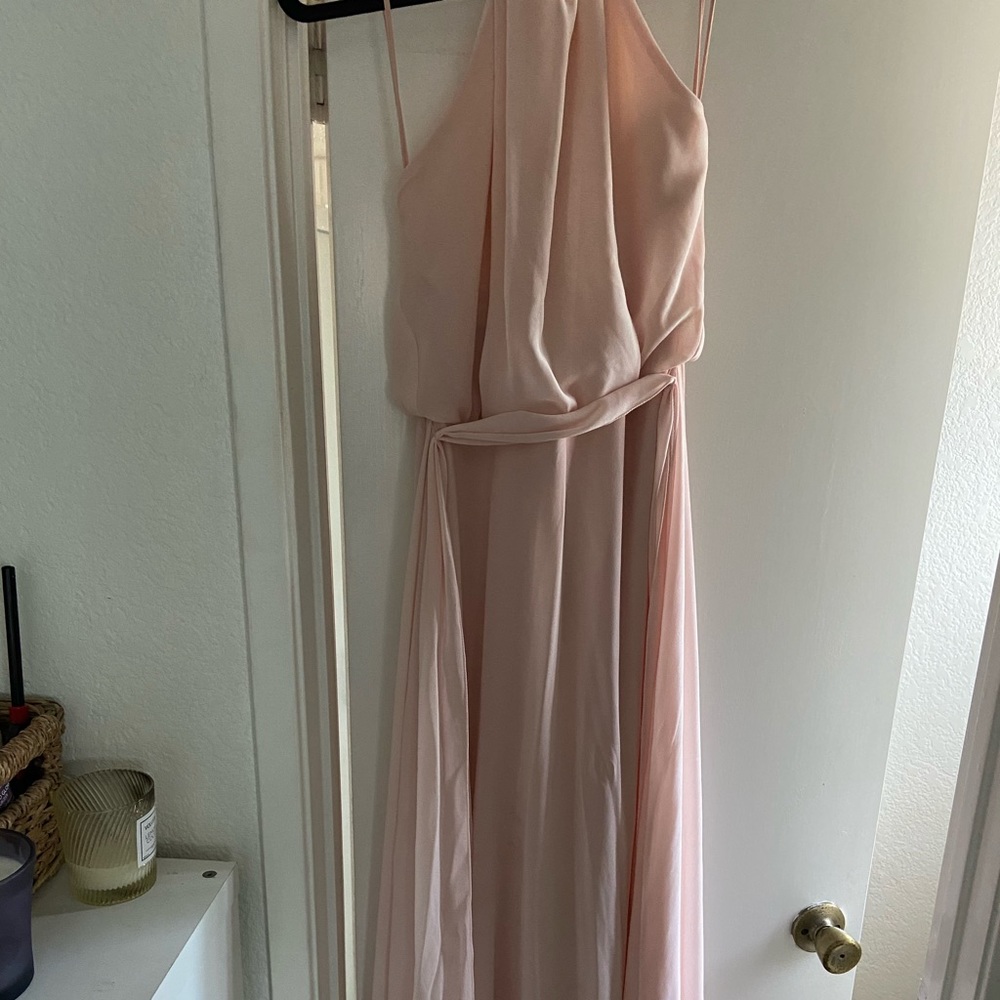 Amsale Amelia high neck bridesmaid dress